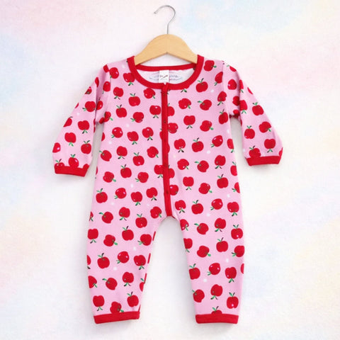 TBS - Cotton Jersey - Zipper Romper - Pink - Apple - 26