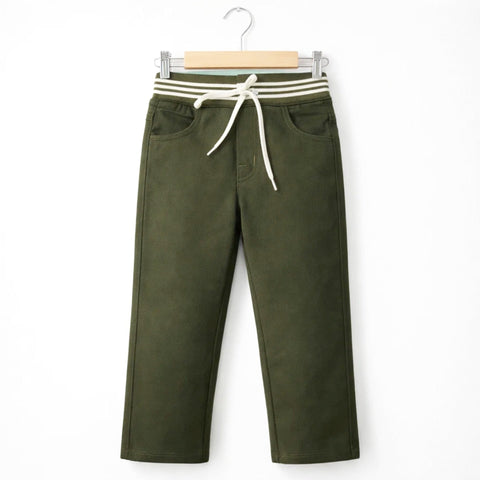 Royal - Rib Jeans - Green - Plain - (1-8Y)