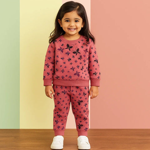 Z Kids - 2 Pieces - Suit Set - Dark Pink - Butterfly - 25