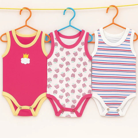 TBS - Pack of 3 Onesies - Girls - Pink & Grapes