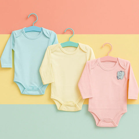 Super Kid Pack of 3 Body Suits - Mix Colors
