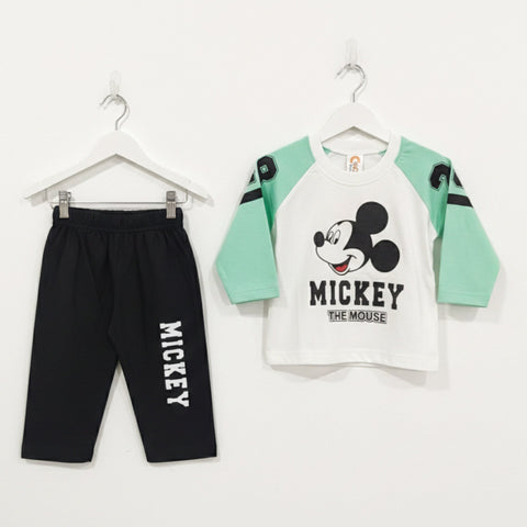 OK Baby - 2 Pieces - Suit Set - Green - Mickey