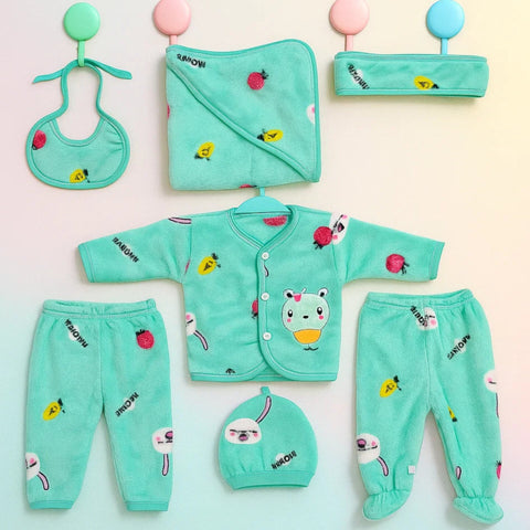 Fleece - 7 Pieces - Starter Set - Green - Rabbit & Carrot