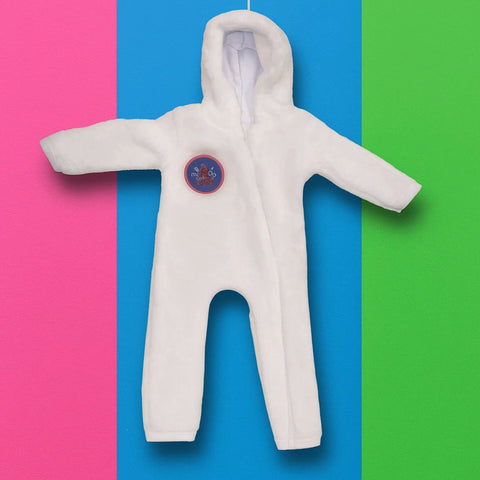 Hoodie Fur - Zipper Romper - White - Spiderman