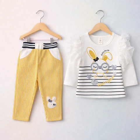 G&G - 2 Pieces - Suit Set - Yellow - Princess Kitty