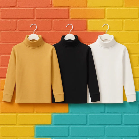 TBS - Pack of 3 - Thermal High Neck - Skin Black White