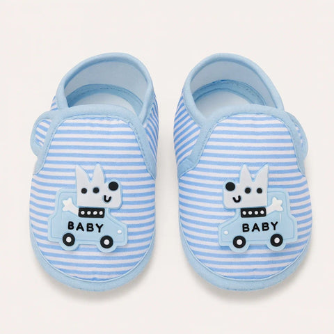 Xiao - Booties - Sky Blue - Lines & Car