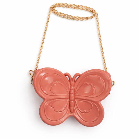 Girl's - Fashion Silicon Pouch - Tea Pink - Butterfly