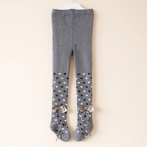 XUEYUR - Legging - Hearts & Bow - Grey - (2-3 Years)
