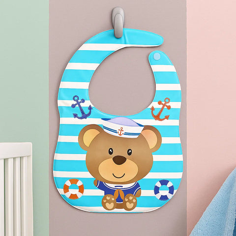 Baby Bib - Blue - Bear