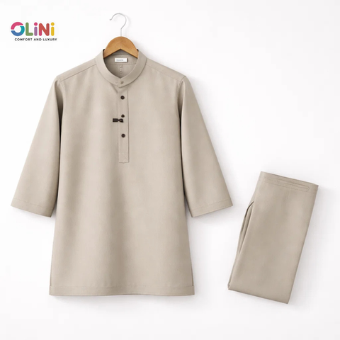 OLINI - Wash N Wear - Kurta Shalwar - Light Grey