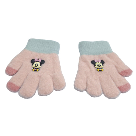 Pair of Gloves - Light Pink - Minnie - (1-3 Years)