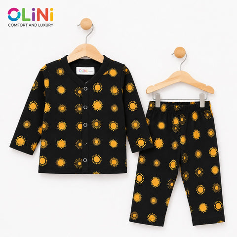 OLINI - Cotton Jersey - Night Suit - Black - Solar - NUJ