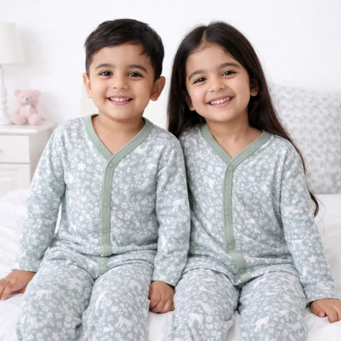 TBS - Cotton Jersey - Night Suit - Grey - Jungle - 26