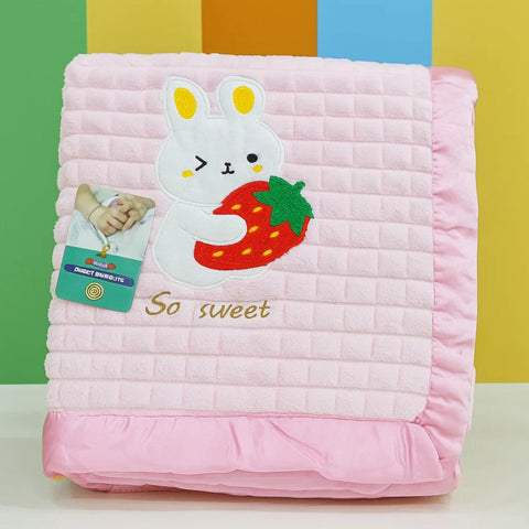 Raccoon Baby - Fur Blanket - Pink - Rabbit