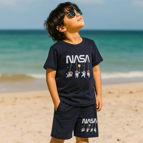 TBS_BRL - T-Shirt & Shorts - Navy Blue - NASA
