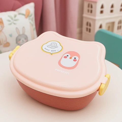 Lunch Box - Penguin - Peach - 2528