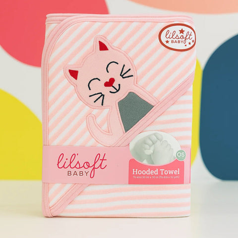 Lilsoft - Bath Towel - Pink - Cat