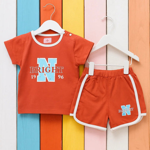 T-Shirt & Shorts - Bright - Red - China
