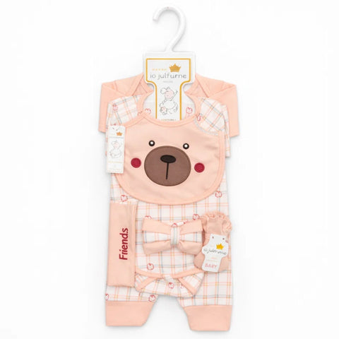 JL - Cotton Interlock - 10 Pieces - Bear Friends - Starter Set - Pink