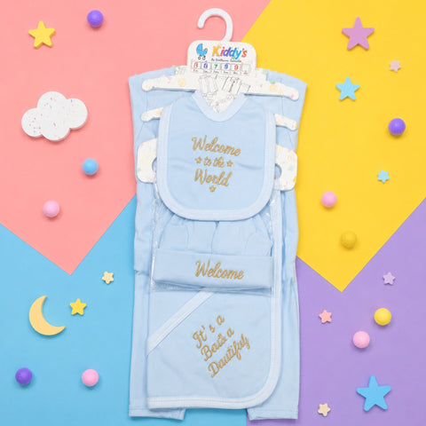 Kiddy's - Cotton Interlock - 6 Pieces - Welcome - Starter Set - Blue