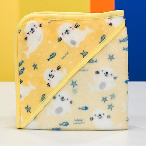 Fleece - Wrapping Sheet - Cat Fish - Yellow - 25