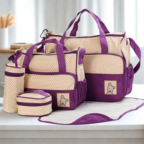 5 Pieces Dotted Bag Set