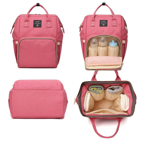 Street Six - Waterproof Diaper Backpack - Pink