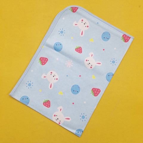 Diaper Changing Sheet - Medium - 27*19 Inches - Blue - Rabbit