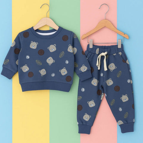 Z Kids - 2 Pieces - Suit Set - Blue - Bear - 25