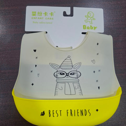 Silicon Container Bib - Yellow - Best Friends