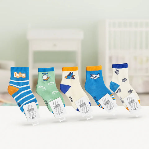 Pair of 5 Socks - Size 1-4 - Theme 2