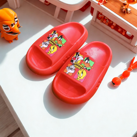 Summer Soft Slipper - Red - Multiple Looney Tunes