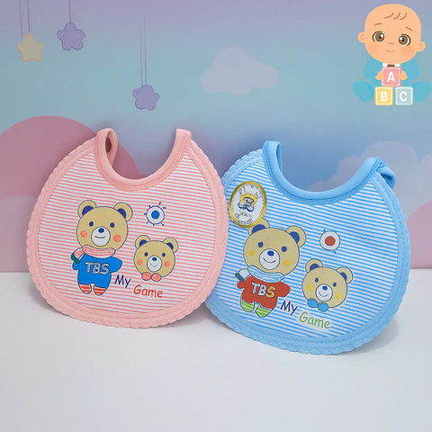 Pack of 2 - Game Bibs - Round - Blue & Pink