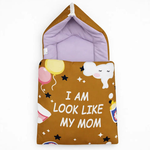 Cotton - Hooded Carry Nest - Mustard - Look Mom - 26