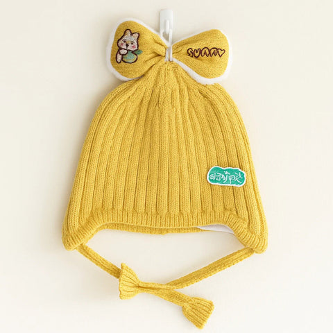 Winter Cap - Sunny Bow - Yellow