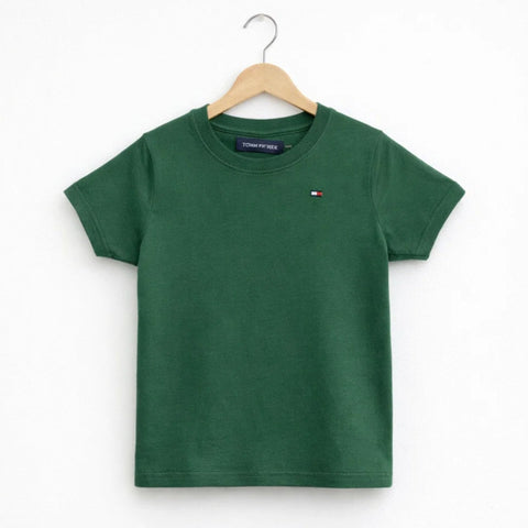 TH - Short Sleeve - Round Neck - T-Shirt - Dark Green
