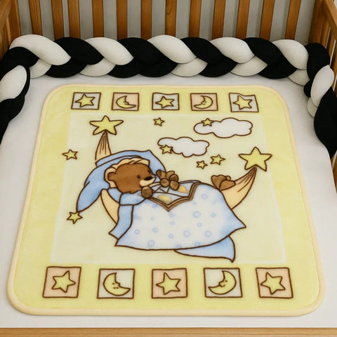 Junio Kids Single Ply - Zip Blanket - Yellow - Star Bear - 25