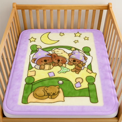 Junio Kids Single Ply - Zip Blanket - Purple - Three Bear - 25