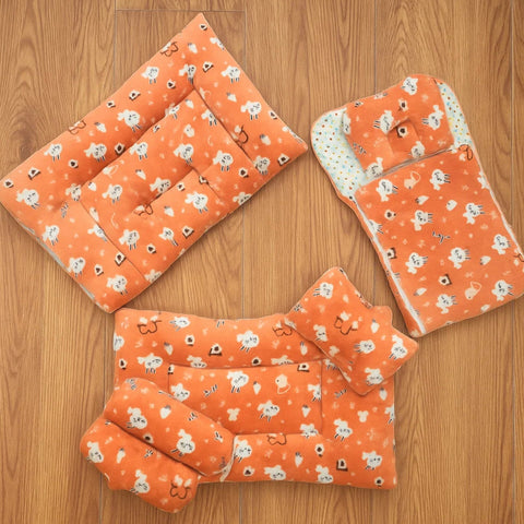 7 Pieces Velvet Bedding Set - Rabbit