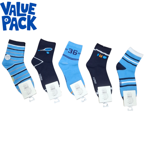 Pair of 5 Socks - Size 9-12 - Theme 1
