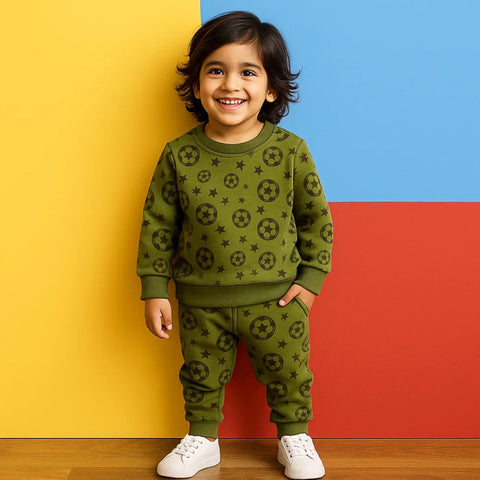 Z Kids - 2 Pieces - Suit Set - Green - Football - 25