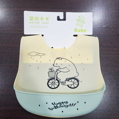 Silicon Container Bib - Green - Birthday
