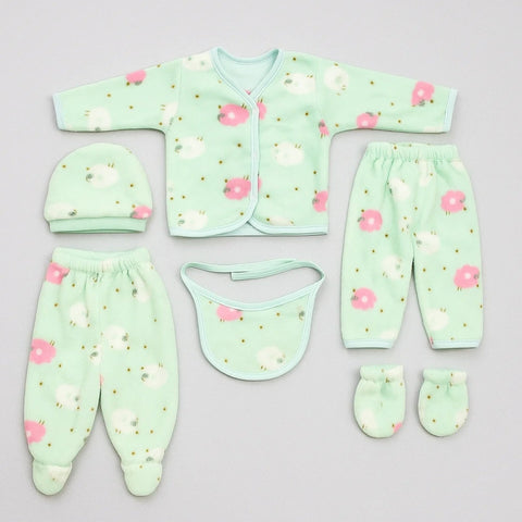 Fleece - 6 Pieces - Starter Set - Green - Sheeps