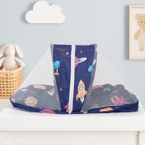 Mosquito Bed Net - Vol-08-25 - Navy Blue - Space Game