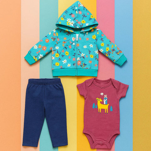 Sugar Baby - 3 Pieces - Suit Set - Flowers - Thailand