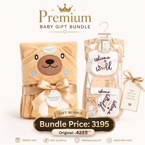 Newborn Welcome Bundle - Skin Welcome Starter Set & Brown Bath Towel Set