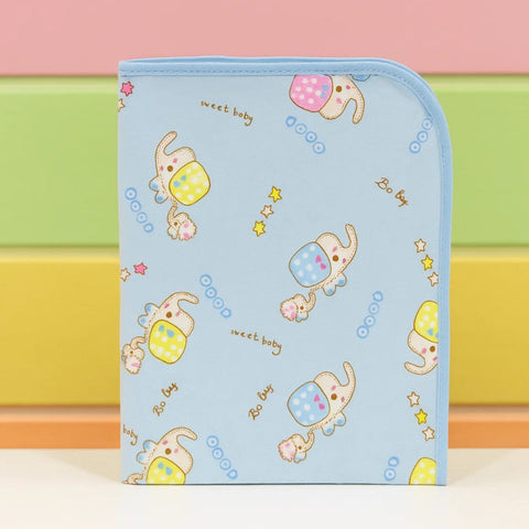 Diaper Changing Sheet - Medium - 27*19 Inches - Blue - Baby Elephant