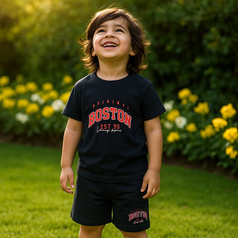 TBS_BRL - T-Shirt & Shorts - Navy Blue - Boston