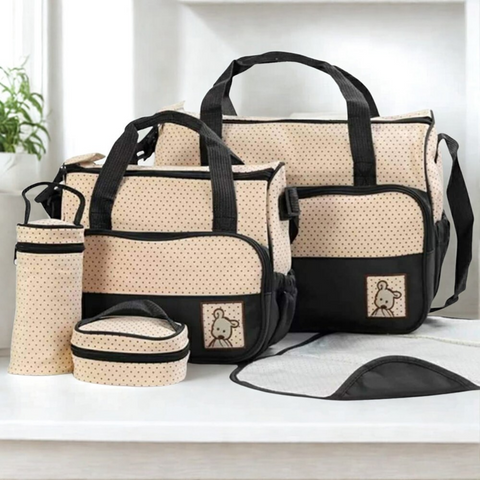 5 Pieces Dotted Bag Set